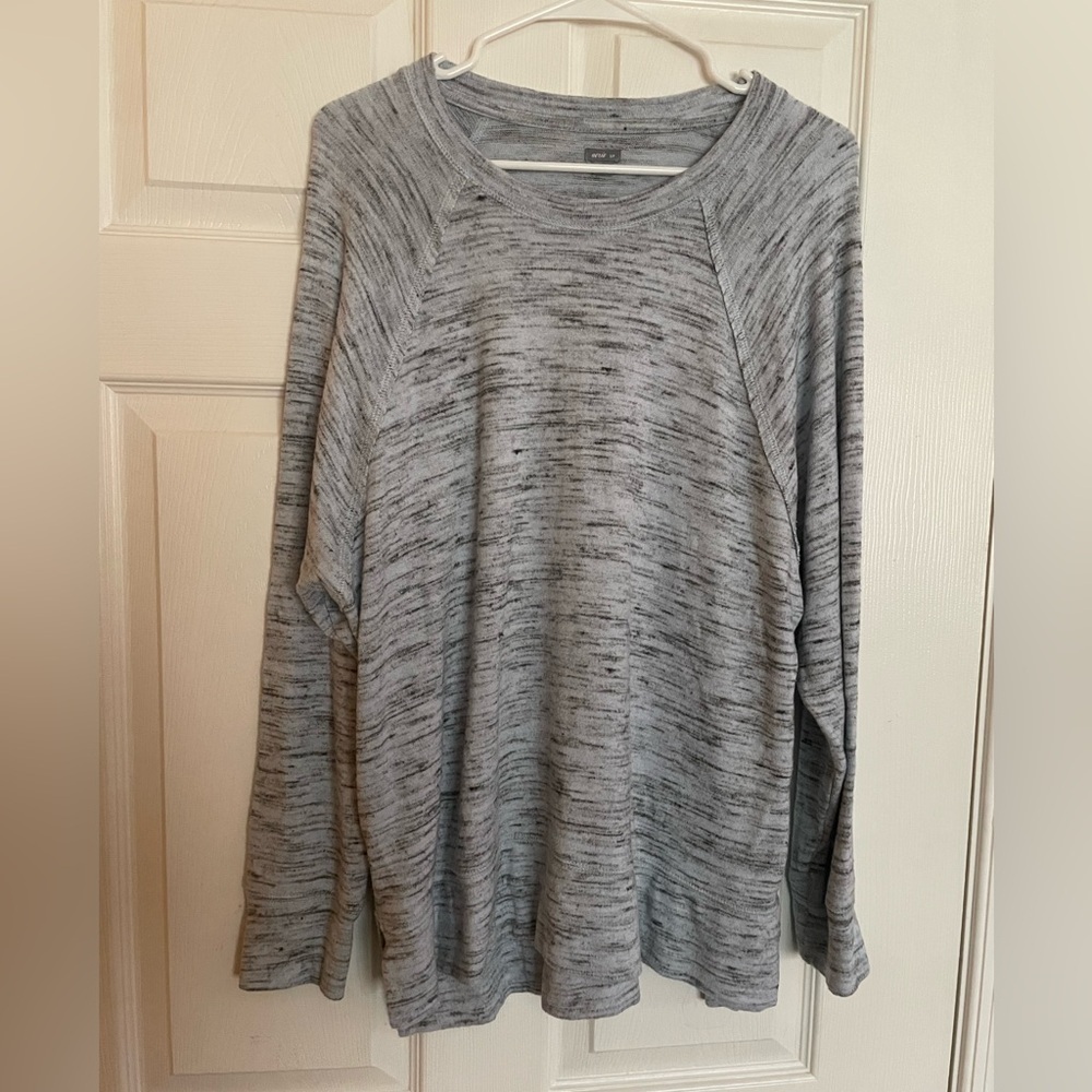 aerie Women’s Size Small Light Periwinkle Blue and Gray Long Sleeve Top